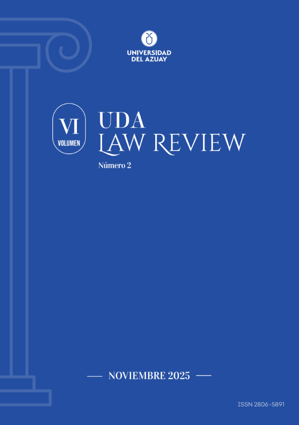 					Ver Núm. 6 (2025): UDA LAW REVIEW TOMO VI - VOLUMEN II
				