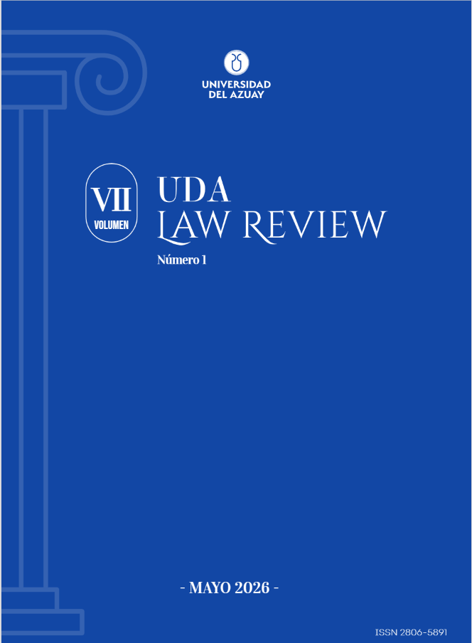 					Ver Vol. 7 Núm. 1 (2026): UDA Law Review Volumen VII Número 1
				